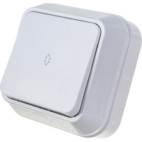 Выключатель накладной одноклавишный, белый Makel Siva Ustu 45105