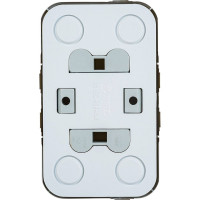 Makel Makel накладная бел. розетка б/з 2-ая 45117