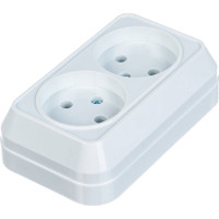 Makel Makel накладная бел. розетка б/з 2-ая 45117