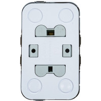 Двойная розетка с заземлением, белая Makel 45182