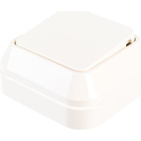 Выключатель накладной одноклавишный, белый Makel Siva Ustu 45201