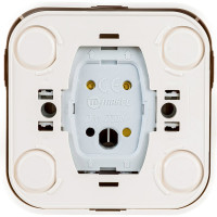 Выключатель накладной двухклавишный, крем Makel Siva Ustu 45203