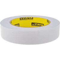 Лента PROFI клейкая двусторонняя, на вспененной основе (5 м; 25 мм; белая) STAYER 12231-25-05