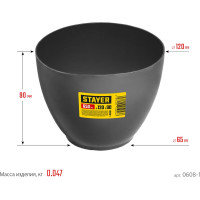 Чашка для гипса высокая 120х90 мм STAYER 0608-1
