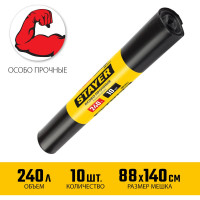 Строительные особопрочные мусорные мешки STAYER Heavy Duty 240 л, 10 шт 39157-240