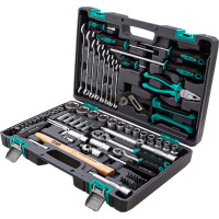 Набор инструментов STELS 1/2", 1/4", CrV, пластиковый кейс, 76 предметов 14104