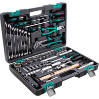 Набор инструментов STELS 1/2", 1/4", CrV, пластиковый кейс, 76 предметов 14104