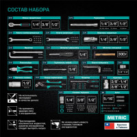 Набор инструментов 142 шт STELS 14107