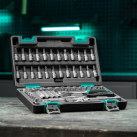 Набор инструментов STELS 1/4 CrV пластиковый кейс 57 предметов 14101