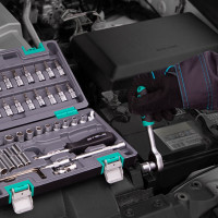 Набор инструментов STELS 1/4 CrV пластиковый кейс 57 предметов 14101