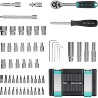 Набор инструментов STELS 1/4 CrV пластиковый кейс 57 предметов 14101