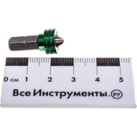 Бита "ЕХPERT", с магнитным держателем-ограничителем, тип хвостовика C 1/4", PH2, 25 мм, 1 шт. в блистере Kraftool 26128-2-25-1