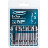 Набор бит РН2х50, сталь S2, 10шт GROSS 11335