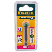 Бита с магнитным держателем-ограничителем KRAFTOOL Ехpert PH2, 50 мм 26128-2-50-1