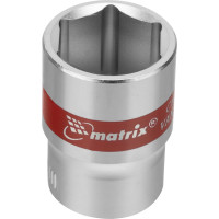 Набор торцевых головок 1/4", 6-ти гр., CrV, 10шт., 4-13мм MATRIX 13559
