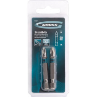 Набор бит РН2 х 50 мм сталь S2 2 шт. GROSS 11357