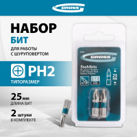 Набор бит (РН2х25 мм) 2 шт. GROSS 11351
