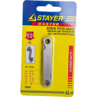 Шаблон STAYER Profi для определения шага метрической резьбы 0,5-1,75 мм 28041