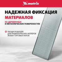 Гвозди для пневматического нейлера (20х1.25х1 мм) 5000 шт. MATRIX 57606