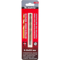 Сверло по металлу HSS-TiN (6 мм) MATRIX 717600