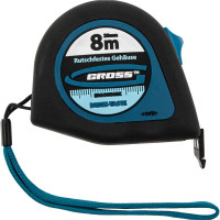 Рулетка GROSS Ergonomisch 8 м, 25 мм, магнитный обрезиненный зацеп 31104