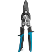 Усиленные прямые ножницы по металлу GROSS PIRANHA 255 мм, сталь-СrMo, двухкомпонентные рукоятки 78347