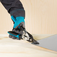 Усиленные прямые ножницы по металлу GROSS PIRANHA 255 мм, сталь-СrMo, двухкомпонентные рукоятки 78347