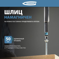 Набор бит PZ2х50, сталь S2, 10шт GROSS 11345