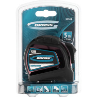 Рулетка Doppelhaken 5мх19мм, двухсторонний зацеп, нейлон, двуст.шкала GROSS 31123