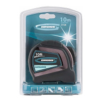Рулетка GROSS Doppelhaken 10 м, 25 мм, двухсторонний зацеп, нейлон, двусторонняя шкала 31126