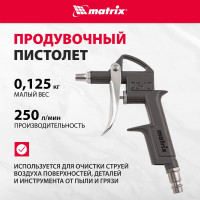 Набор пневмоинструмента MATRIX 5 предметов 57304