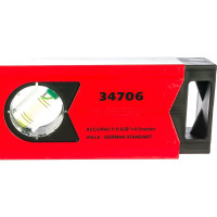 Алюминиевый уровень MATRIX 600 мм, фрезерованный, 3 глазка (1 зеркальный), усиленный 34706