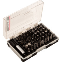 Набор бит с магнитным держателем, CrV, 61шт MATRIX 11387