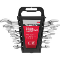 Набор рожковых ключей 6х17 мм, 6 шт., CrV, хромированные MATRIX 15231