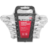 Набор рожковых ключей 6х17 мм, 6 шт., CrV, хромированные MATRIX 15231