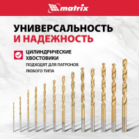 Набор сверл по металлу (1.5-6.5 мм; 13 шт.) MATRIX 72386