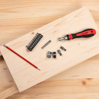 Реверсивная отвертка с набором бит и насадок торцевых MATRIX 1/4", 16шт. 11332