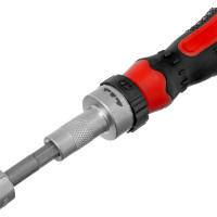 Реверсивная отвертка с набором бит и насадок торцевых MATRIX 1/4", 16шт. 11332