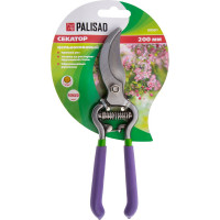 Секатор 200 мм, пружина возвратная спирал.типа, легированная сталь, обрезинен.ручки PALISAD 60561