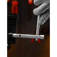 Набор торцевых ключей-трубок SPARTA 6 - 22 мм, вороток, оцинкованные, 9 шт 137525