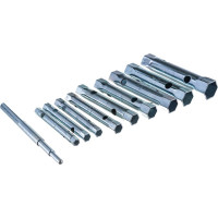 Набор торцевых ключей-трубок SPARTA 6 - 22 мм, вороток, оцинкованные, 9 шт 137525