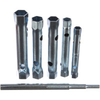 Набор торцевых ключей-трубок SPARTA 8x17 мм, вороток, оцинкованные, 6 шт. 137405