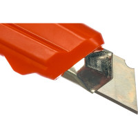 Нож SPARTA 18 мм, выдвижное лезвие, металлическая направляющая 78973