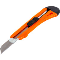 Нож SPARTA 18 мм, выдвижное лезвие, металлическая направляющая 78973