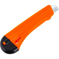 Нож SPARTA 18 мм, выдвижное лезвие, металлическая направляющая 78973