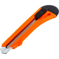 Нож SPARTA 18 мм, выдвижное лезвие, металлическая направляющая 78973