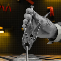 Ручной зажим SPARTA 180 мм, полукруглый захват 184205