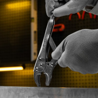 Ручной зажим SPARTA 180 мм, полукруглый захват 184205