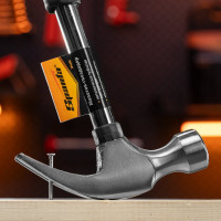 Молоток-гвоздодер SPARTA 450 г, боек 27 мм, металлическая трубчатая обрезиненная рукоятка 104405