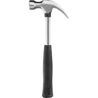 Молоток-гвоздодер SPARTA 450 г, боек 27 мм, металлическая трубчатая обрезиненная рукоятка 104405